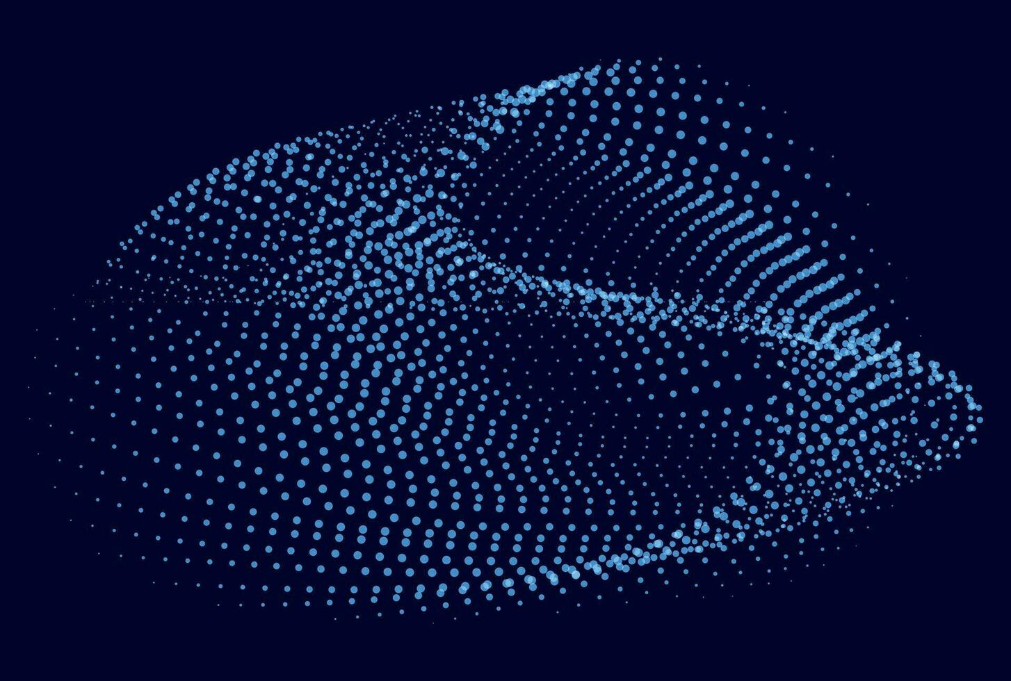 abstrait La technologie Contexte avec demi-teinte point effet, une coloré point modèle sur une foncé bleu arrière-plan, une coloré fleur avec points sur bleu arrière-plan, cmyk demi-teinte point effet vecteur