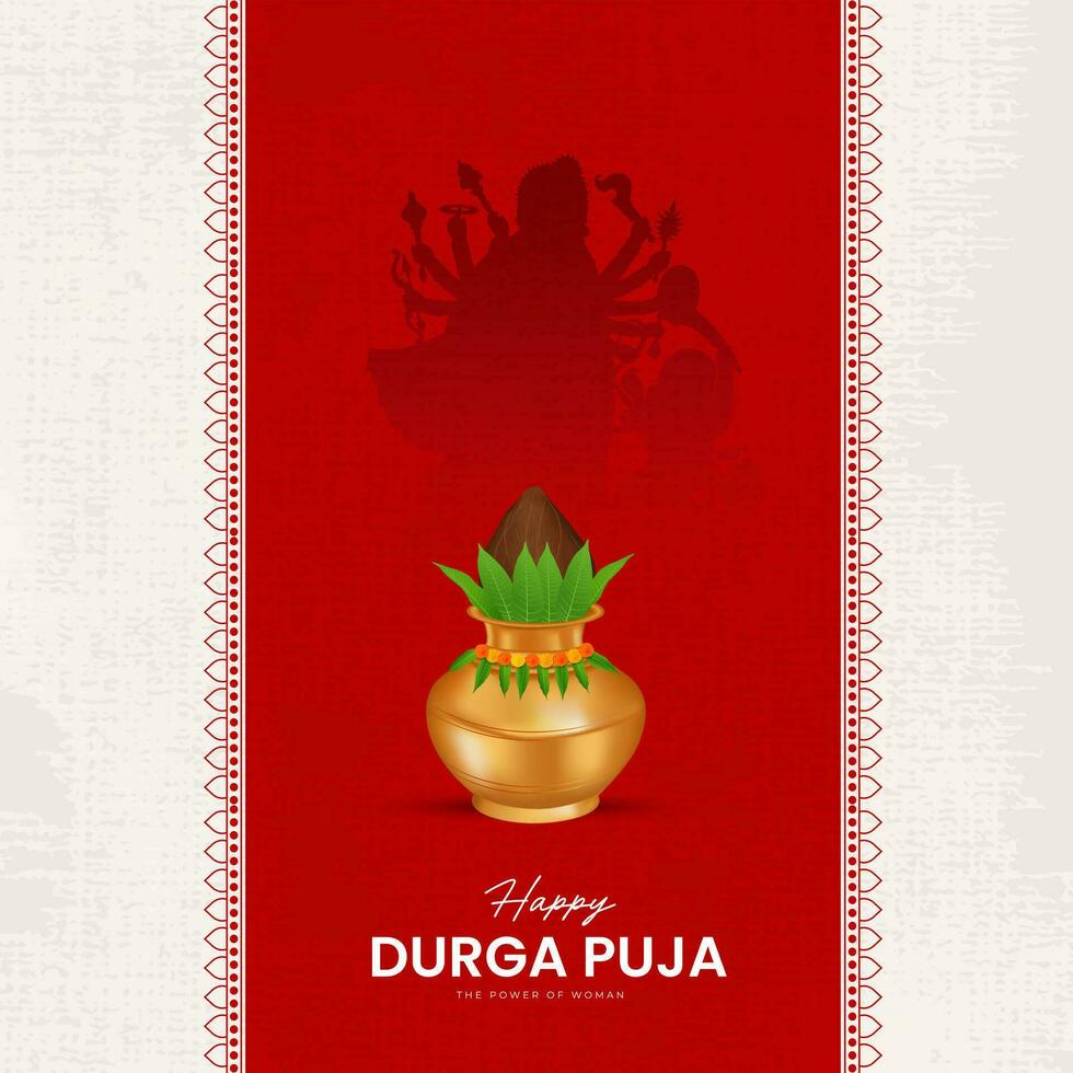 déesse maa durga visage dans content durga puja, dusséhra, et navratri fête concept pour la toile bannière, affiche, social médias poste, et prospectus La publicité vecteur