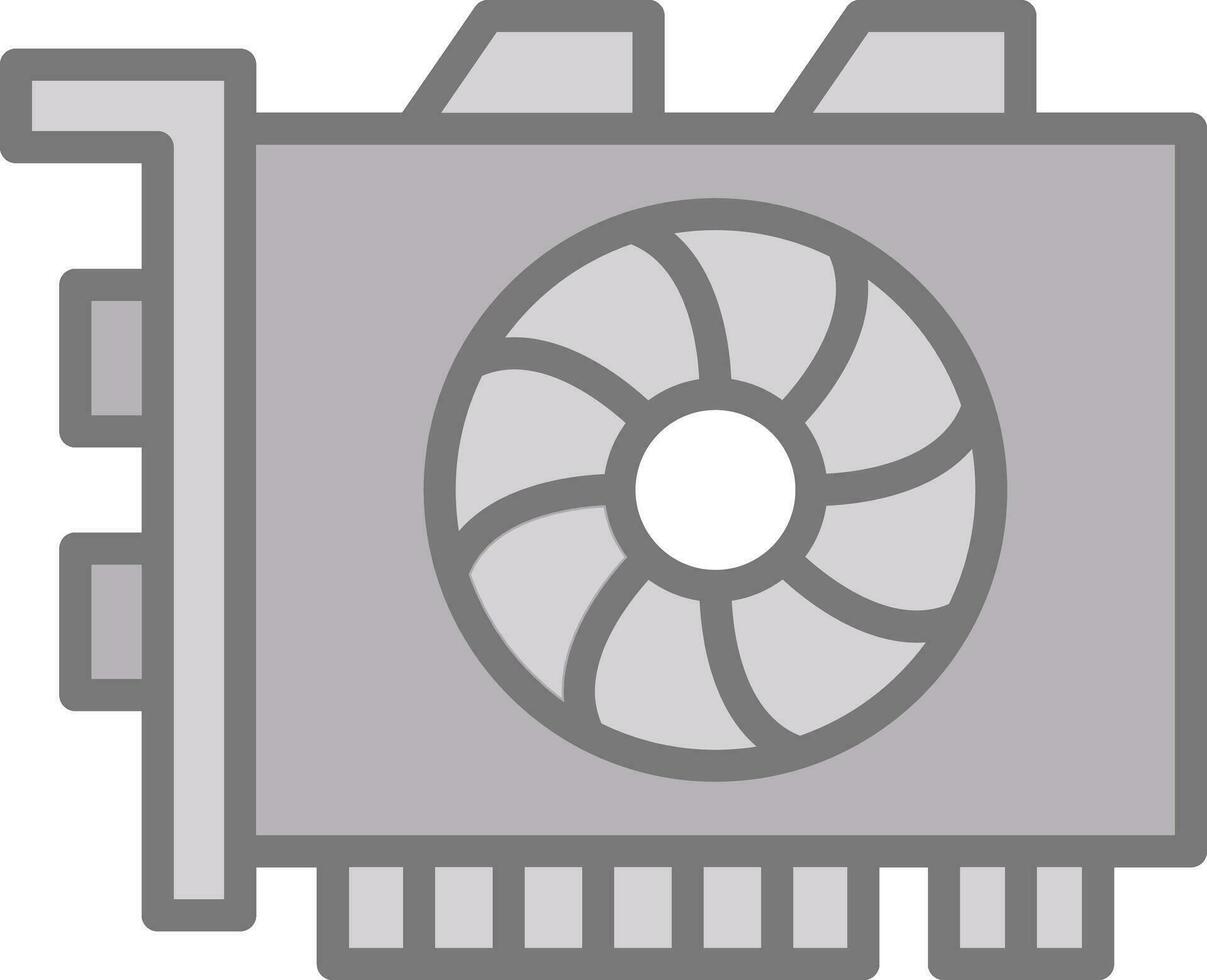 GPU exploitation minière vecteur icône conception