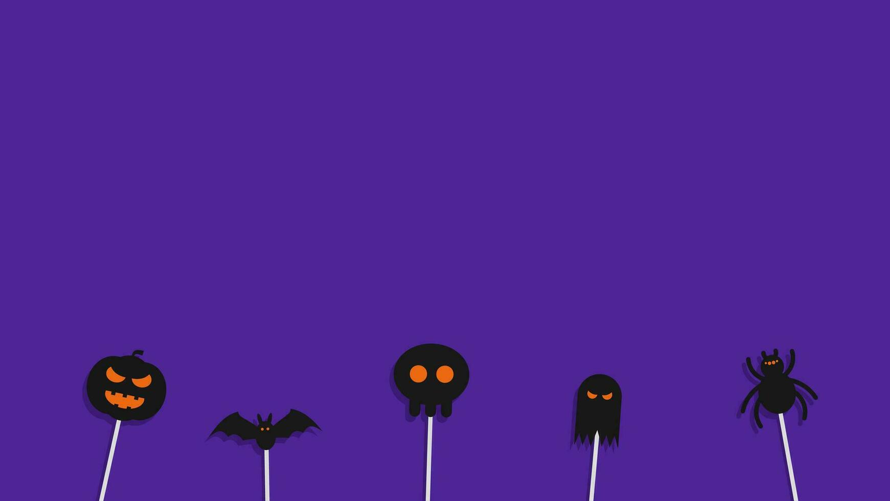 Facile violet Halloween plat illustration Contexte avec Facile et minimaliste conception vecteur