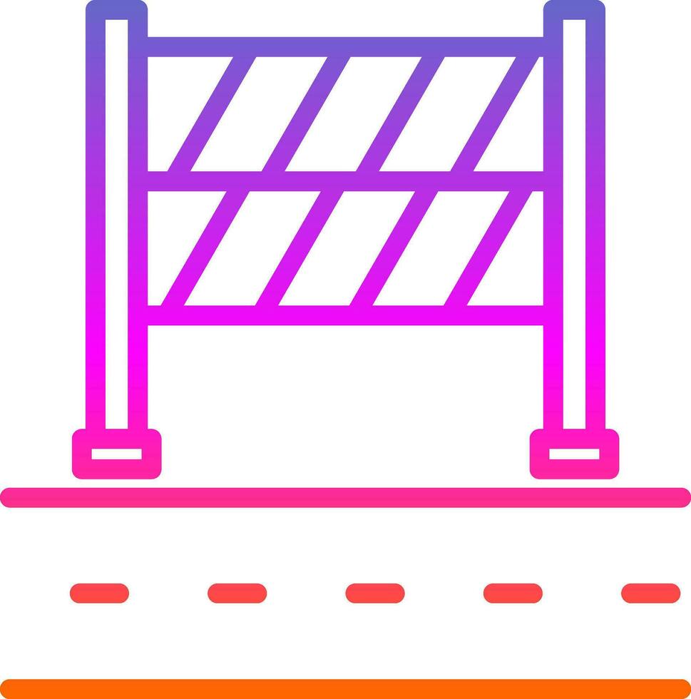 conception d'icône de vecteur de barrage routier