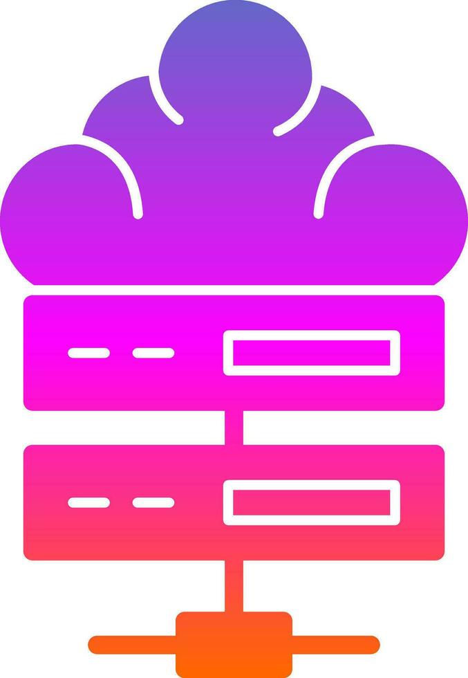 nuage serveur vecteur icône conception