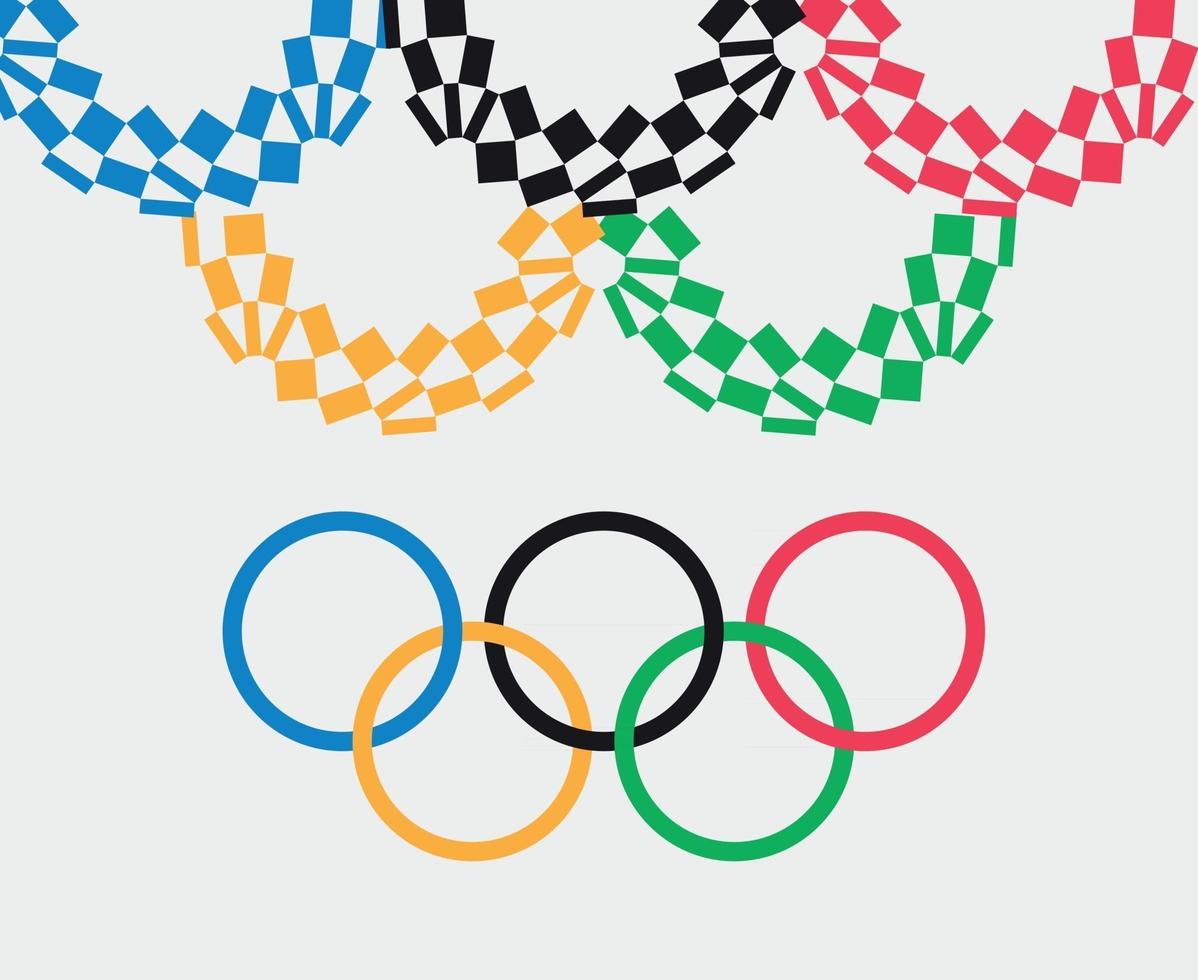 symbole officiel jeux olympiques tokyo 2020 japon résumé vecteur conception illustration logo signe icône