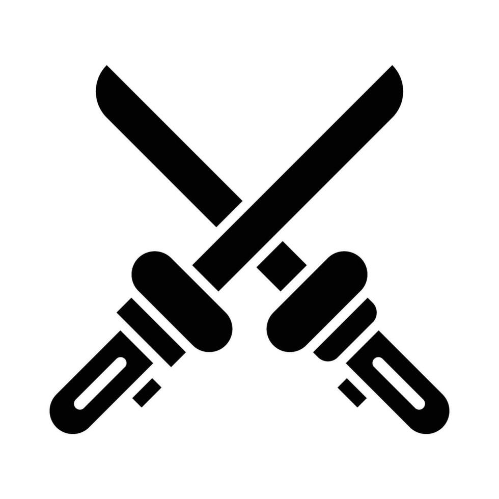 laser épée vecteur glyphe icône pour personnel et commercial utiliser.