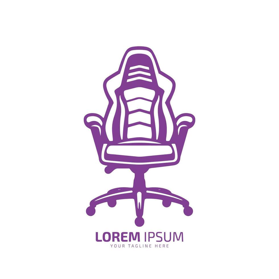 une logo de Accueil chaise, Bureau chaise icône, confortable chaise vecteur silhouette isolé