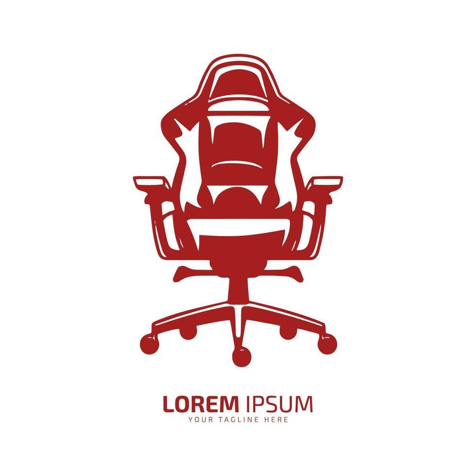 une logo de chaise, Bureau chaise icône, confortable chaise vecteur silhouette isolé