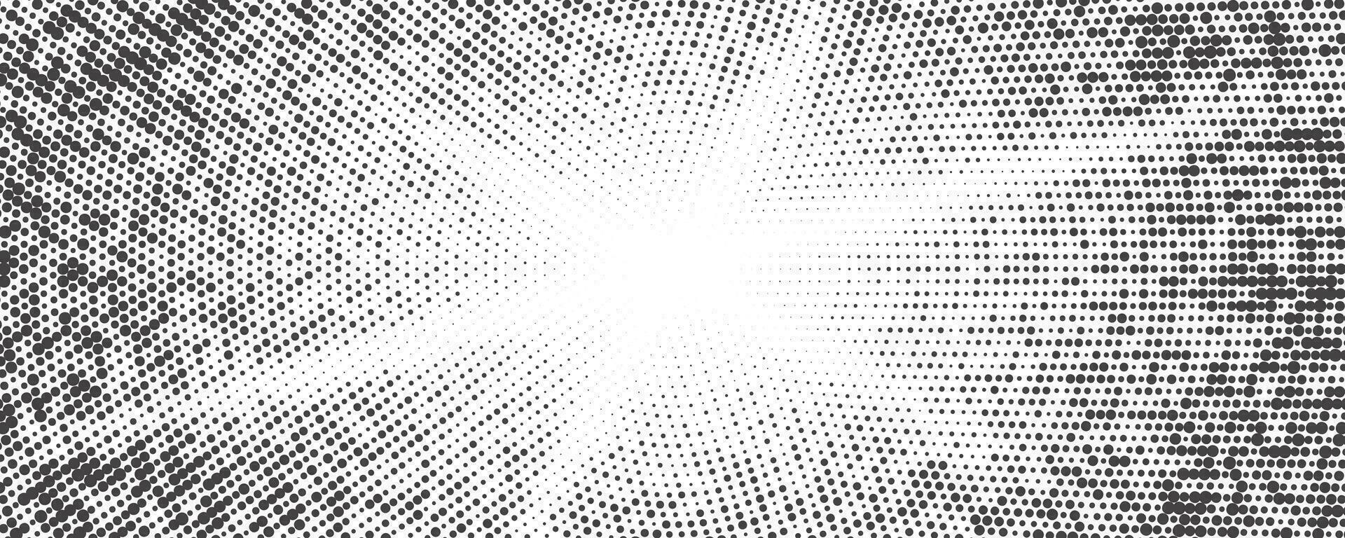 Soleil des rayons demi-teinte Contexte. blanc et gris radial abstrait bande dessinée modèle. vecteur explosion abstrait manga toile de fond