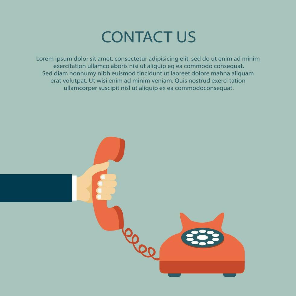 affaires client se soucier un service concept. Icônes ensemble de contact nous, soutien, aider, téléphone appel et site Internet Cliquez sur. plat vecteur illustration.