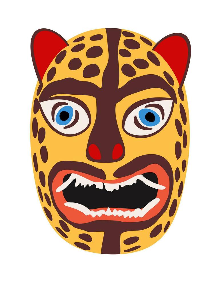 mexicain jaguar masque. vecteur isolé illustration