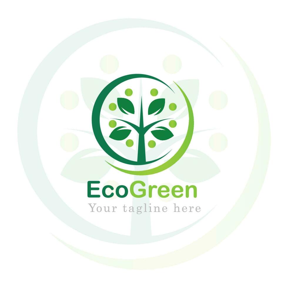 éco la vie logo ou symbole pour environnement amical campagne Activités vecteur