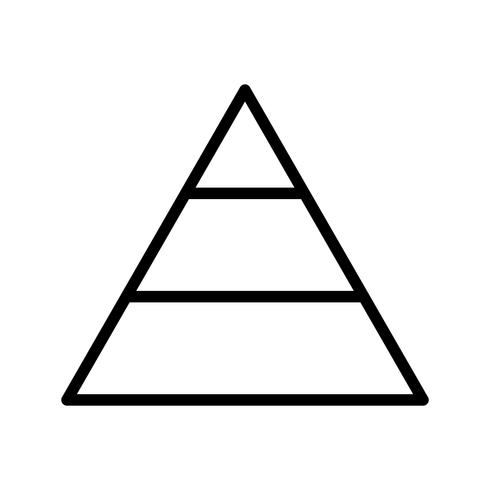 Icône de vecteur de pyramide