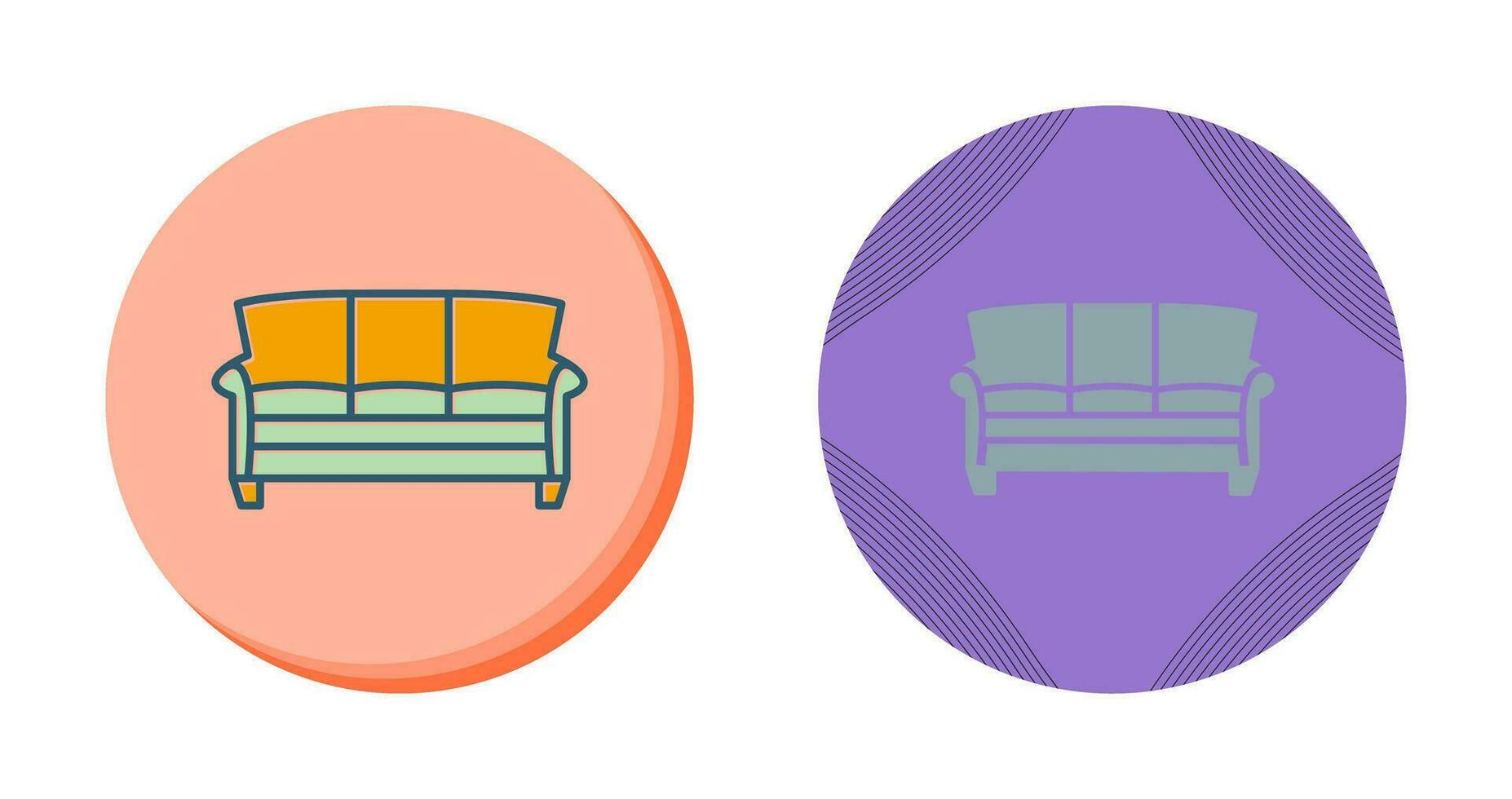 icône de vecteur de grand canapé