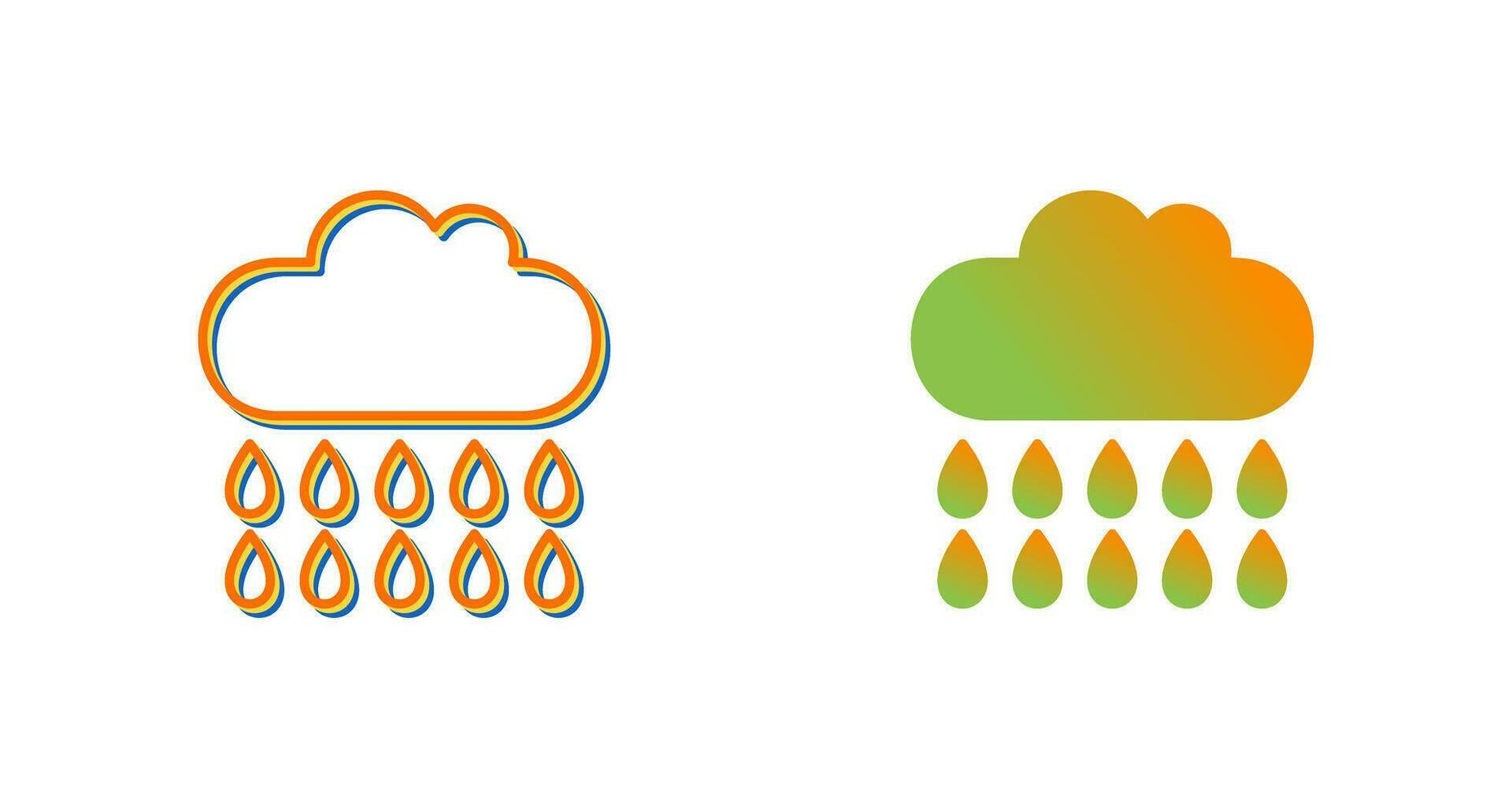 icône de vecteur de pluie