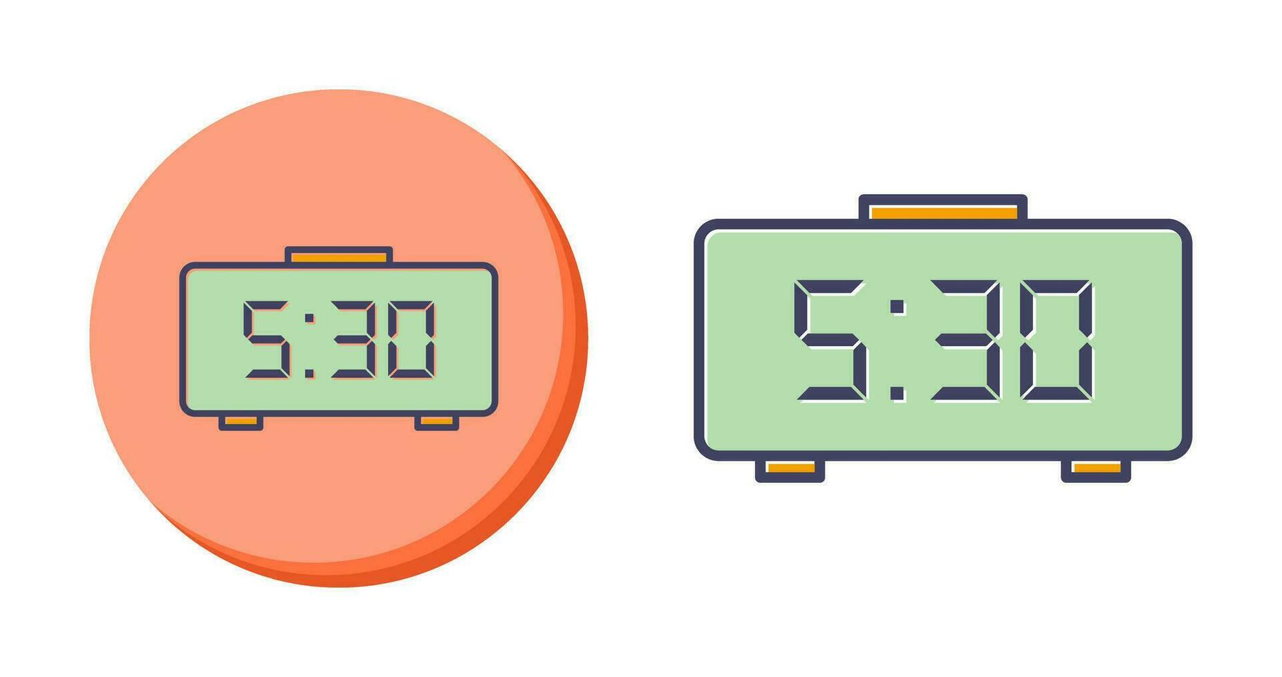 icône de vecteur d & # 39; horloge numérique