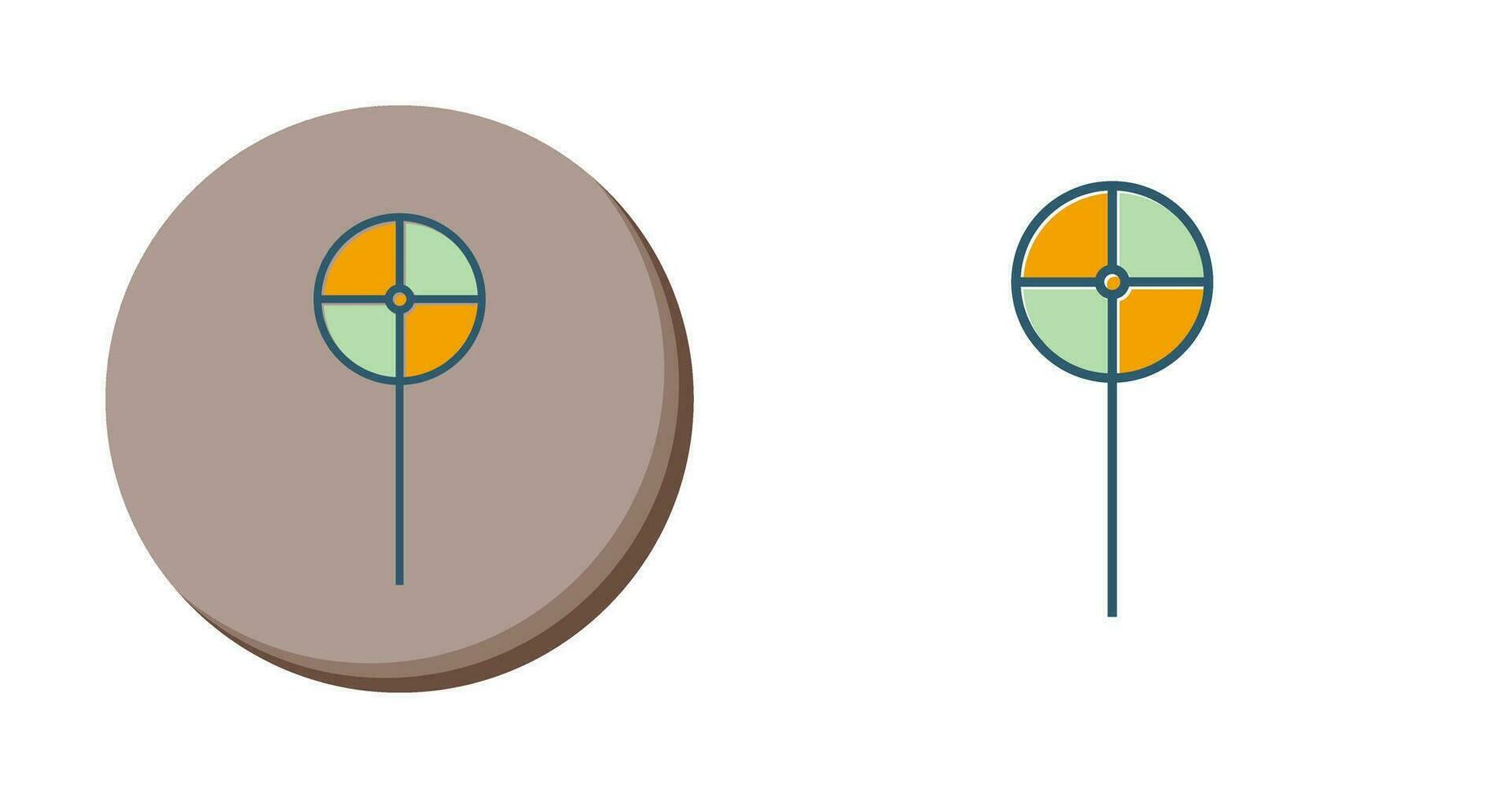 icône de vecteur de bonbons rayés