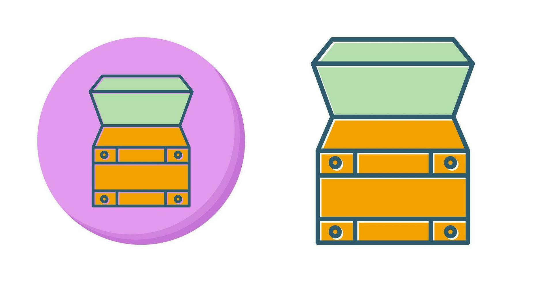 icône de vecteur de boîte au trésor ouverte