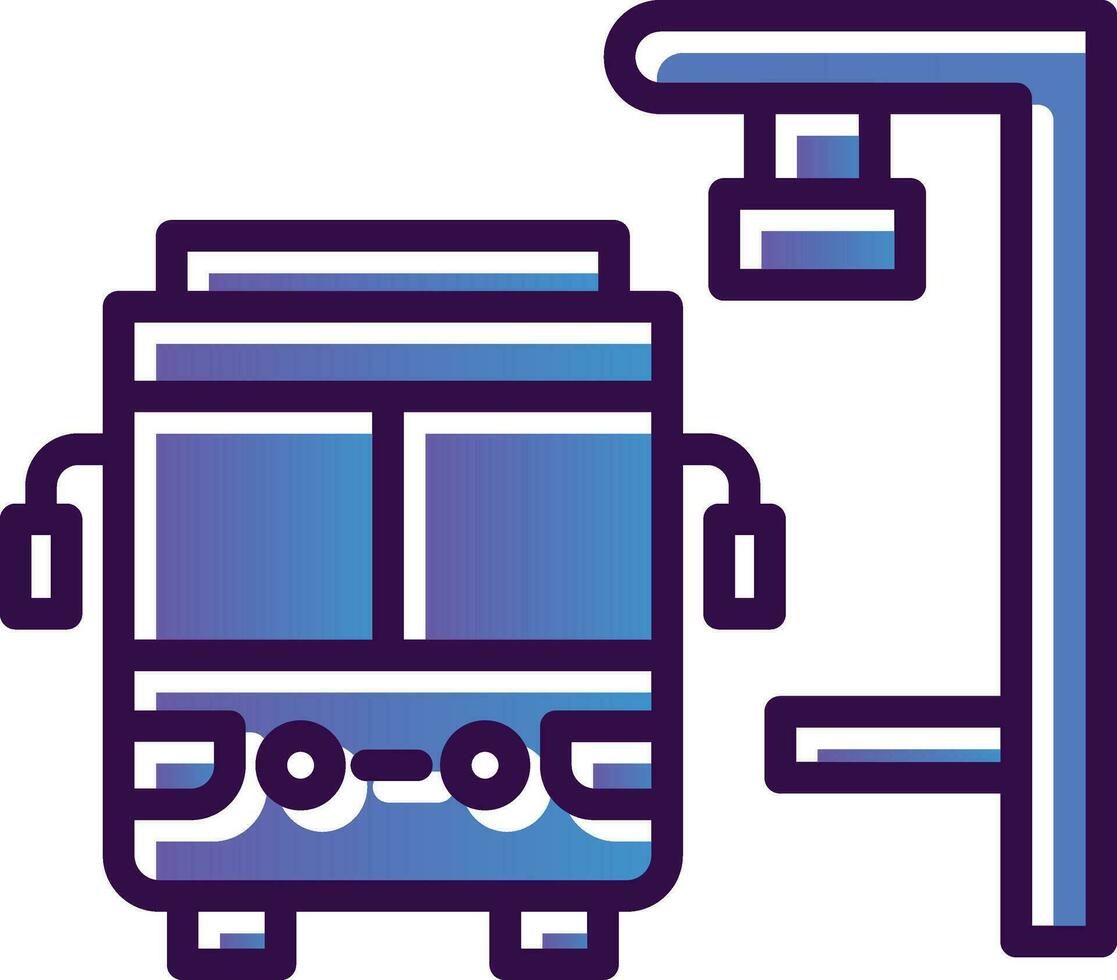 autobus Arrêtez vecteur icône conception