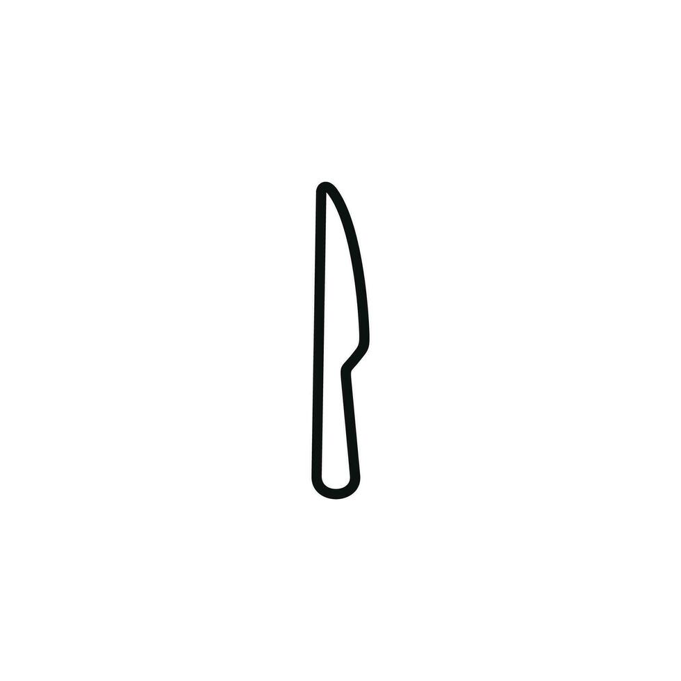 couteau ligne icône isolé sur blanc Contexte vecteur