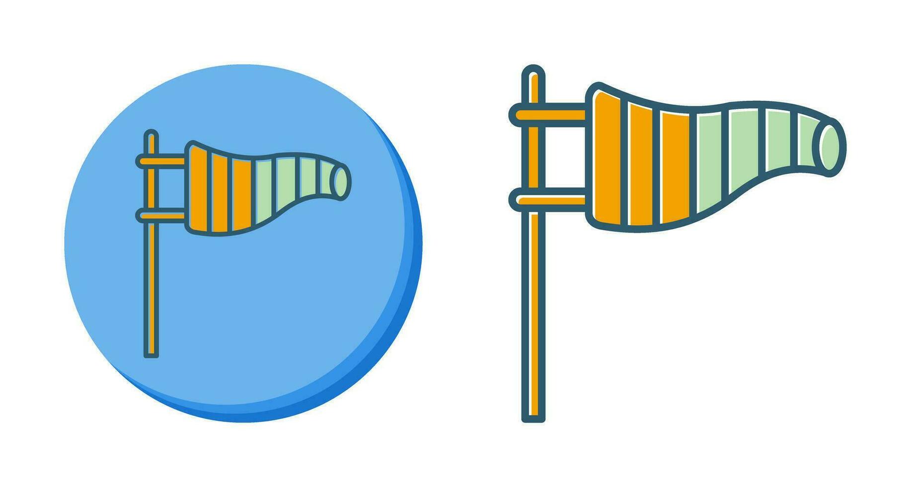 icône de vecteur de signe de vent