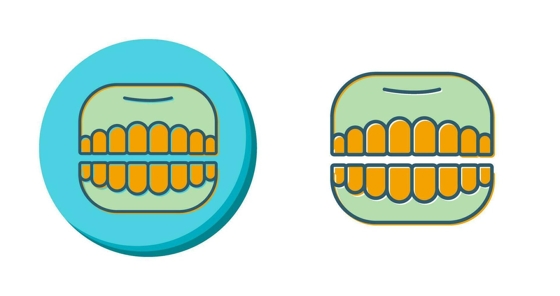 icône de vecteur de dentier