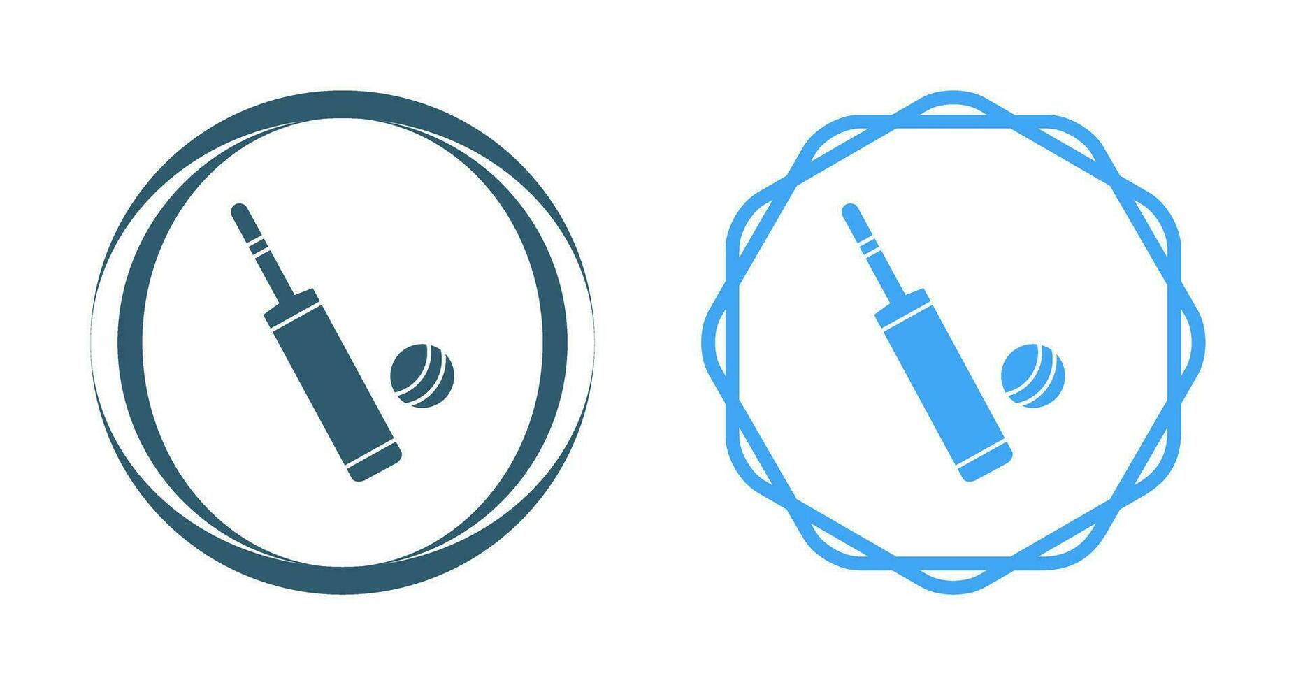 batte de cricket et icône de vecteur de balle