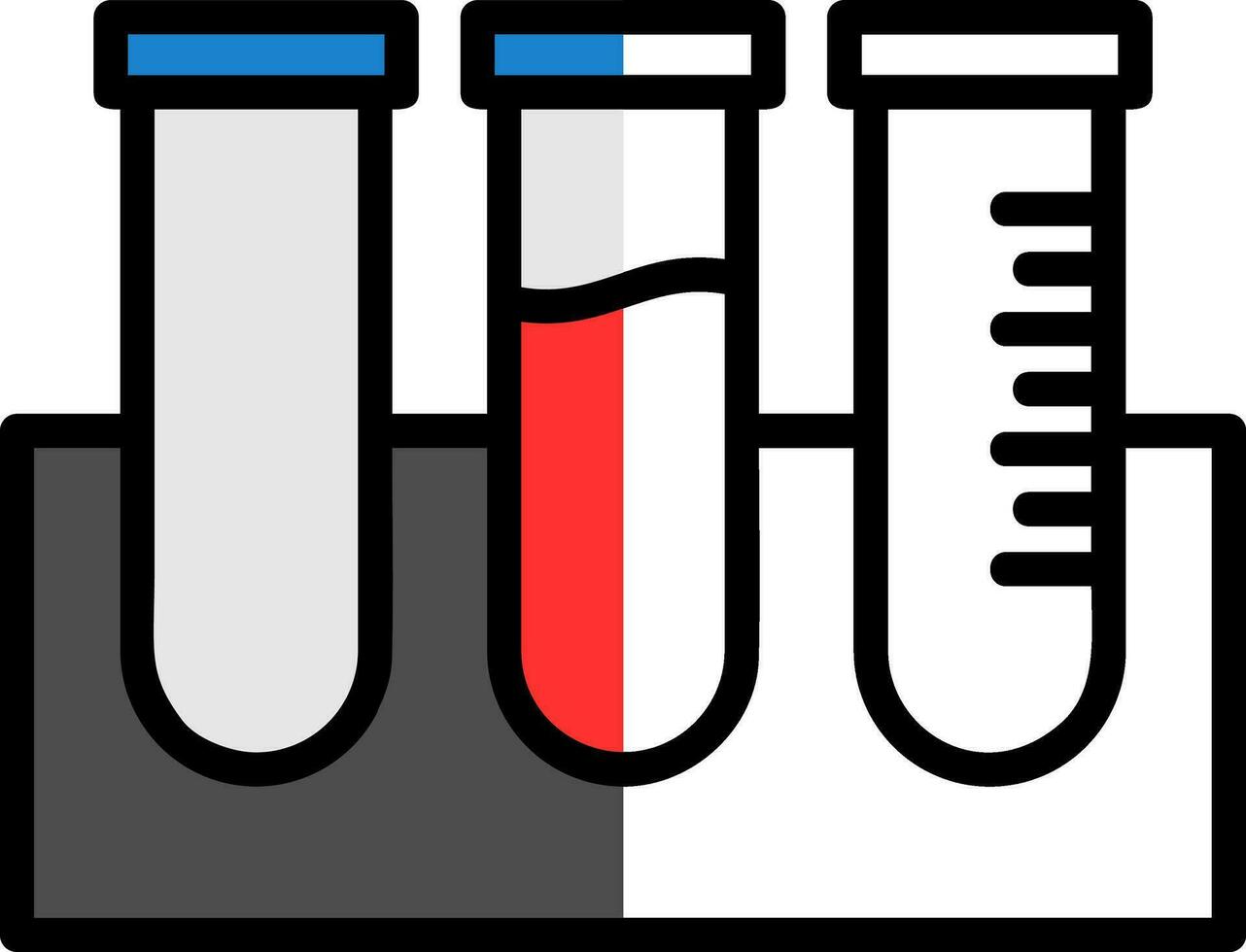 conception d'icônes vectorielles de tubes à essai vecteur