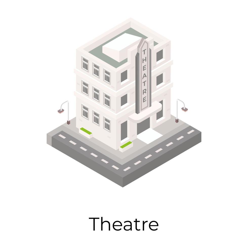 théâtre et bâtiment modernes vecteur