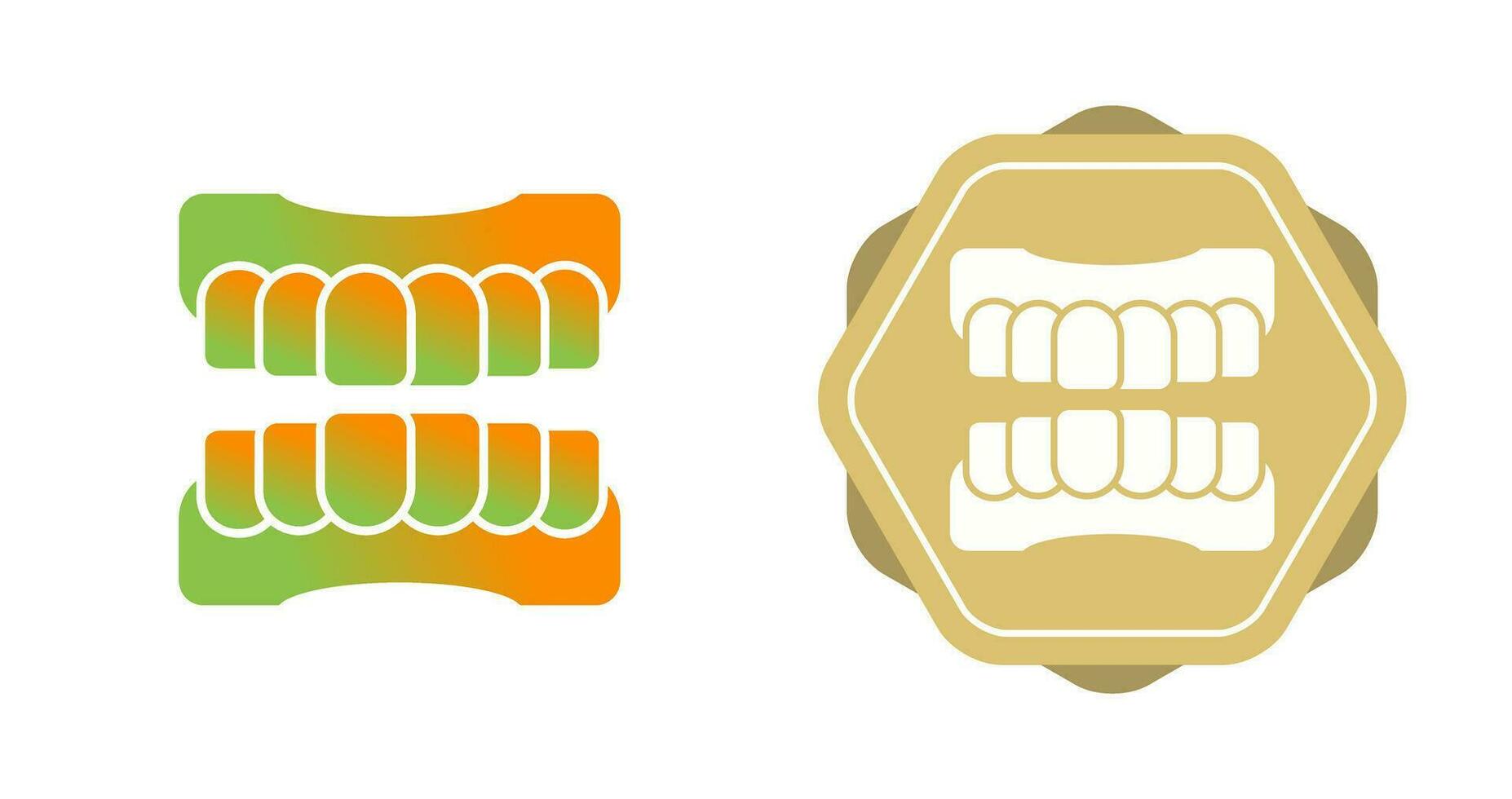 icône de vecteur de dentier