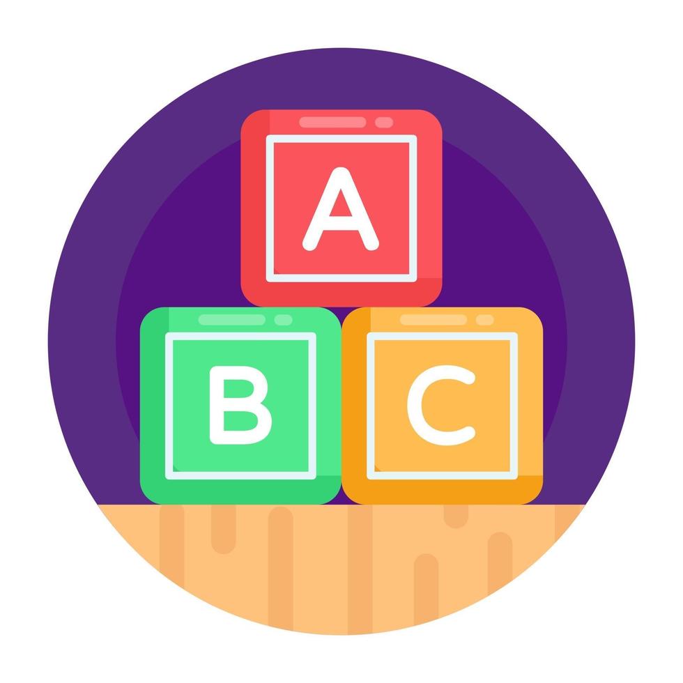 blocs d'apprentissage et alphabets vecteur