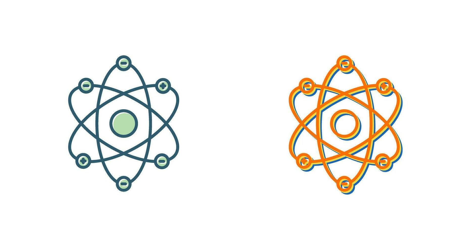 icône de vecteur de structure d'atome