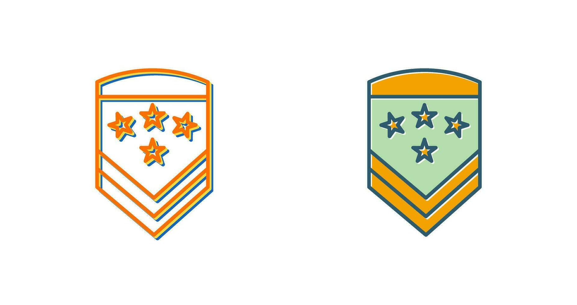 icône de vecteur d'insigne militaire