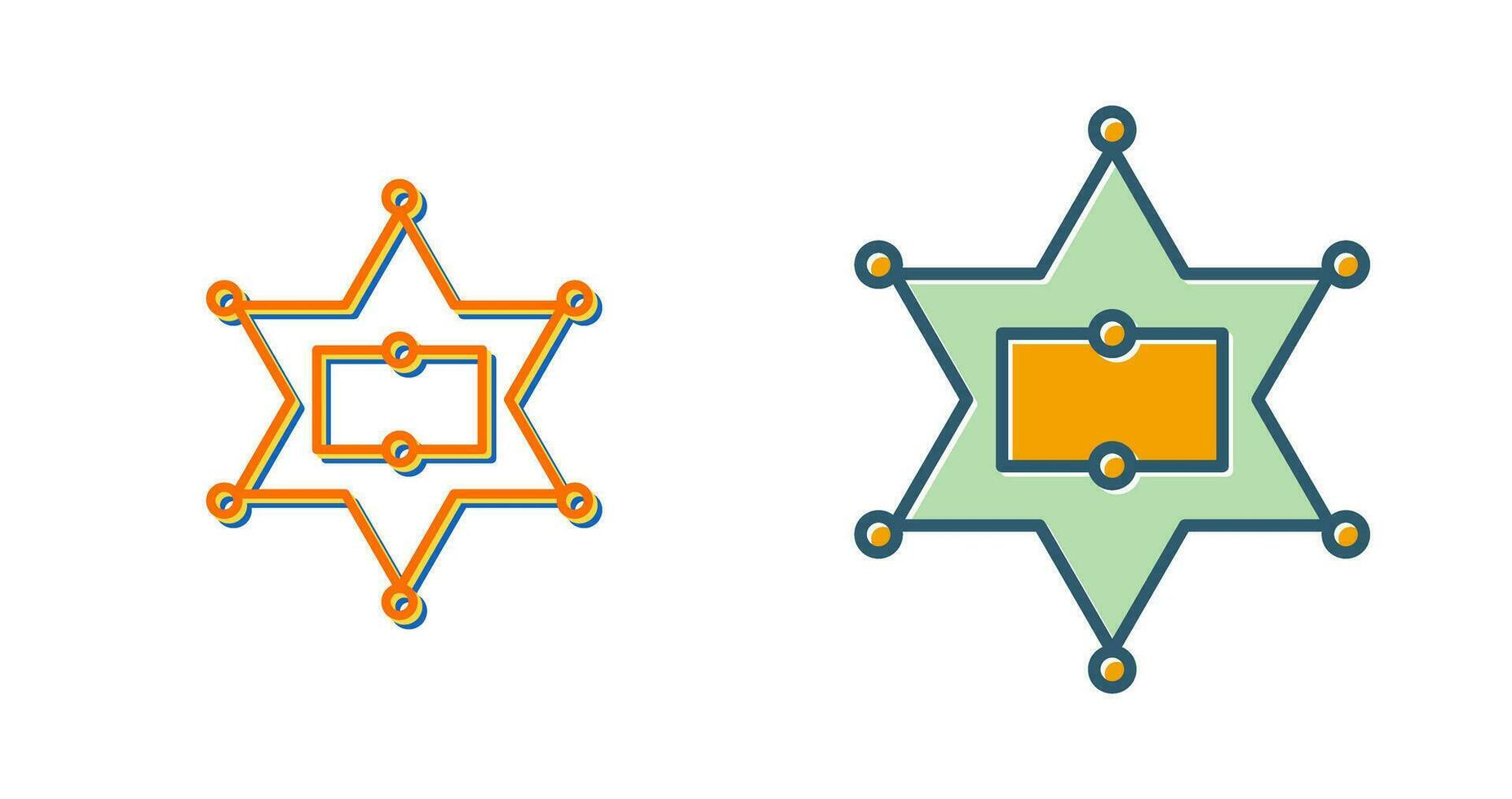 icône de vecteur d'insigne sherrif