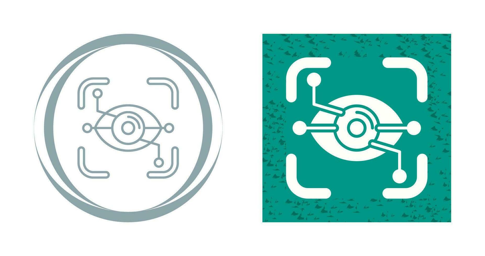 icône de vecteur de reconnaissance des yeux
