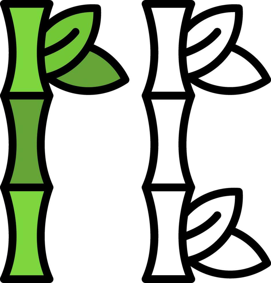 conception d'icône de vecteur de bambou