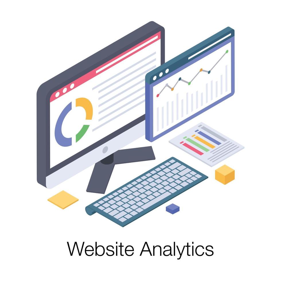 rapport d'analyse de site Web vecteur