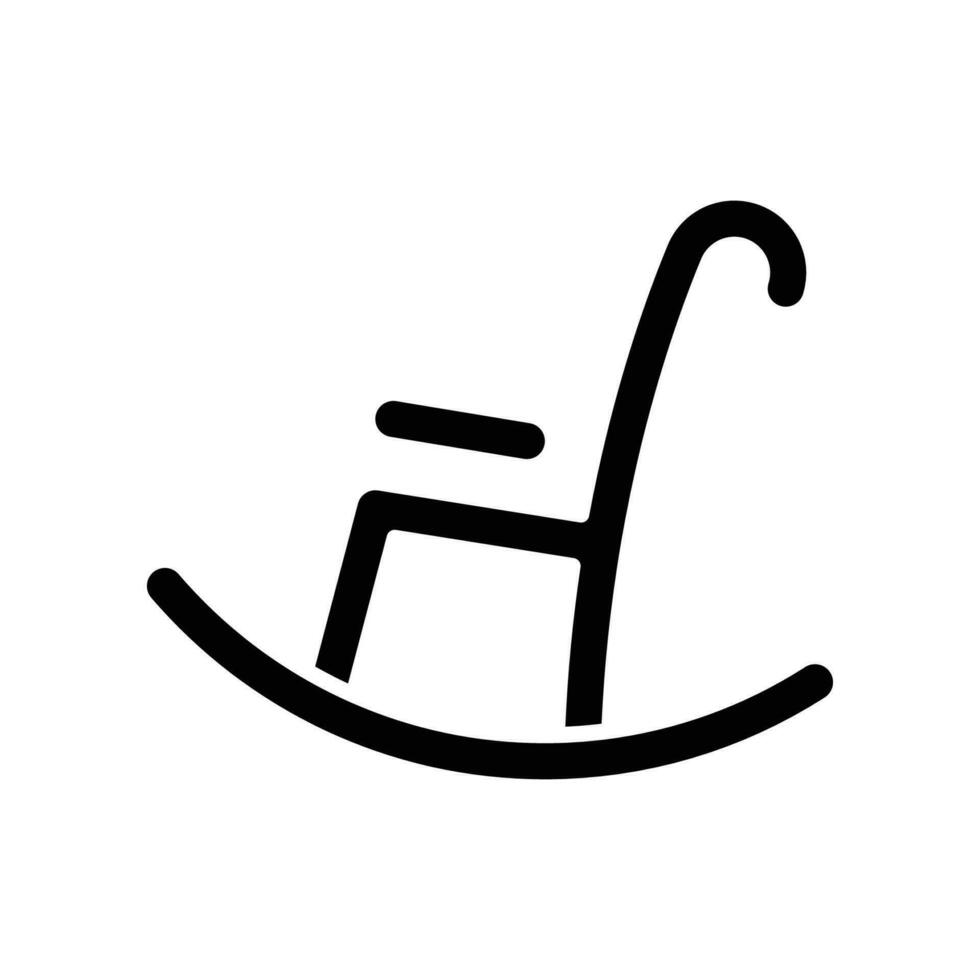 chaise icône. confort classe concept, pratique service. vivant pièce bois balancement chaise meubles dans solide style adapté pour mobile la toile applications vecteur illustration. conception sur blanc Contexte eps dix