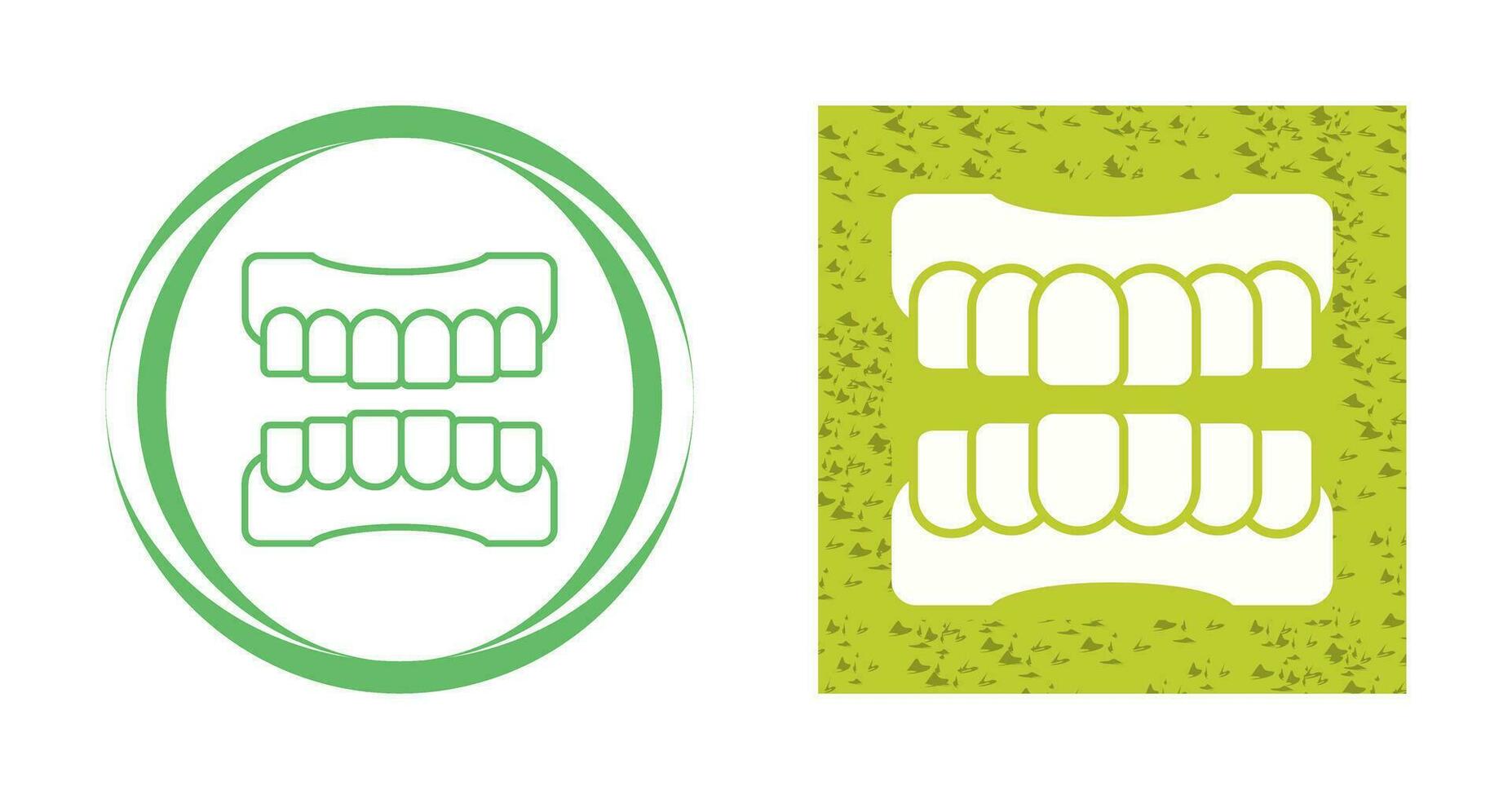 icône de vecteur de dentier