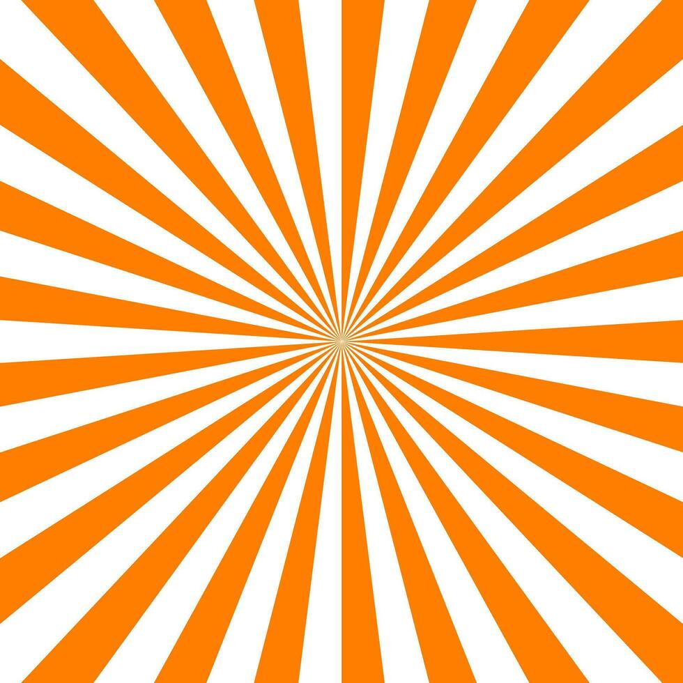 Orange tourbillonnant modèle Contexte. Halloween couleur. vortex starburst spirale tournoiement carré. hélix rotation des rayons. convergent évolutif rayures. vecteur illustration