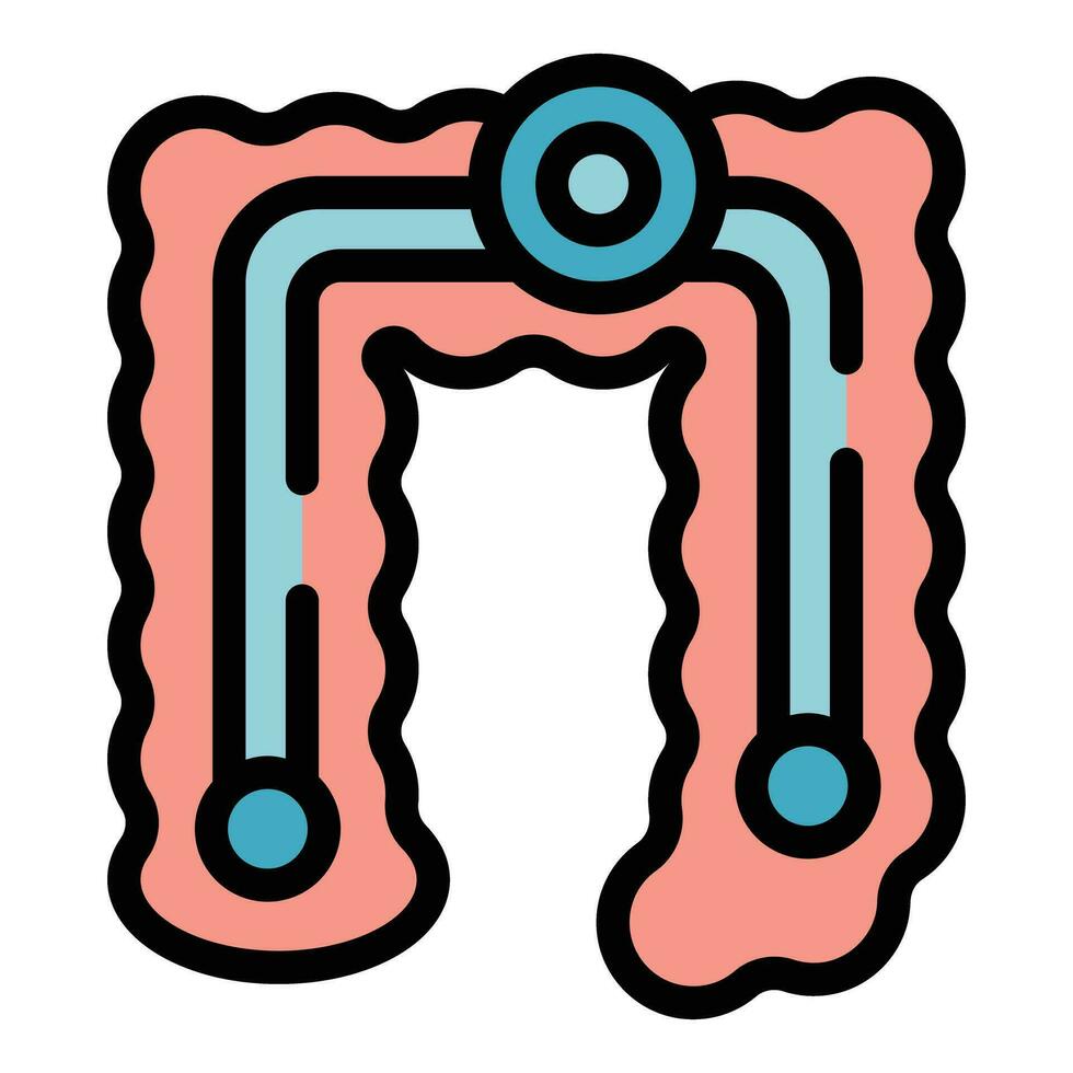 interne enzymes icône vecteur plat