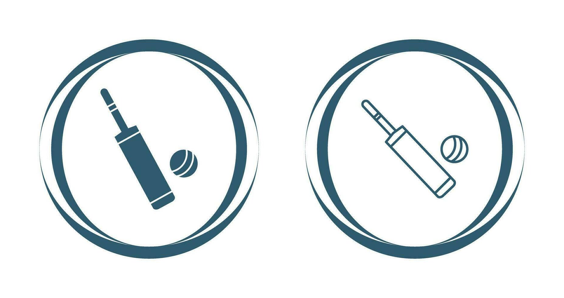 batte de cricket et icône de vecteur de balle