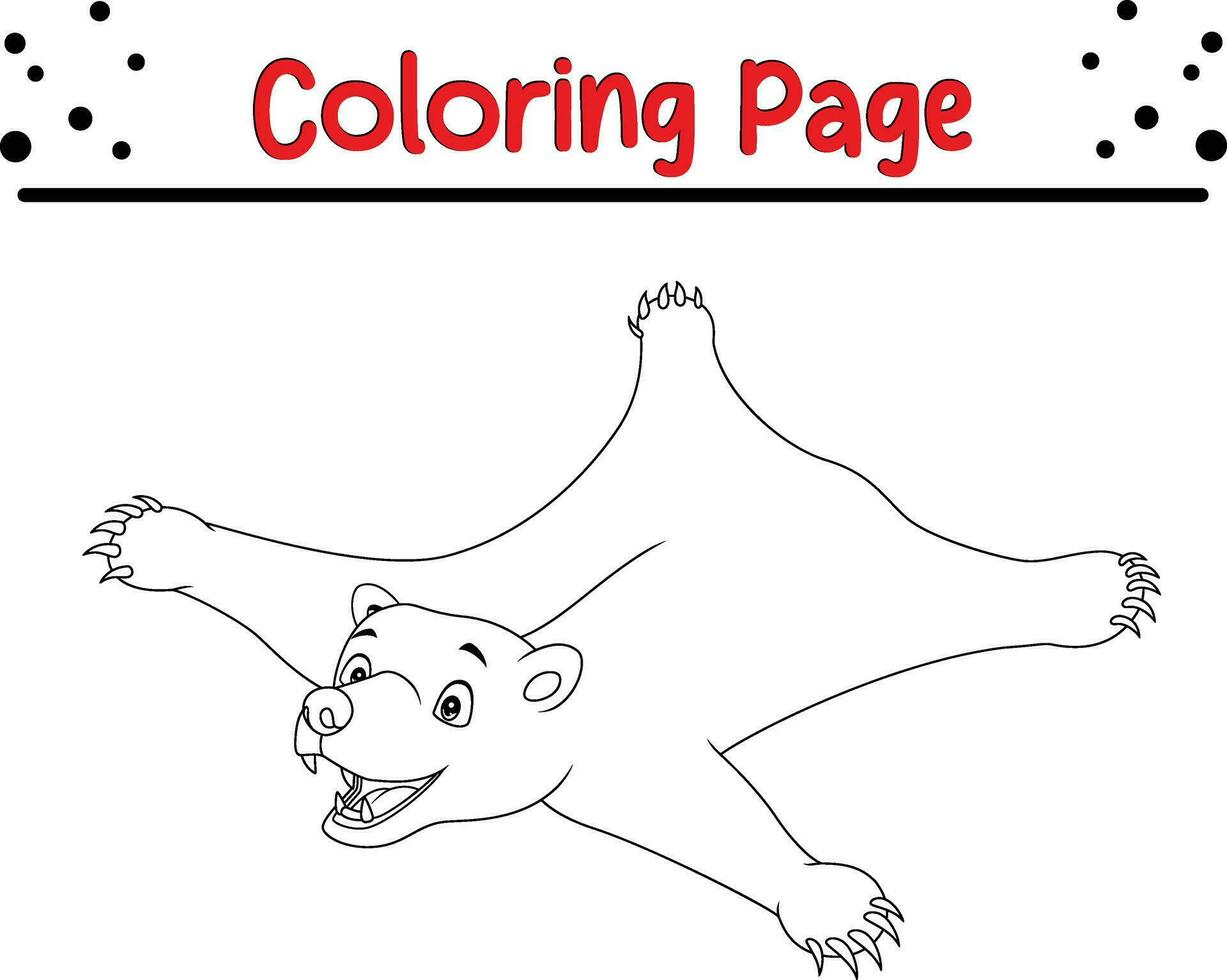 mignonne ours coloration page pour enfants. content animal coloration livre pour enfants. vecteur