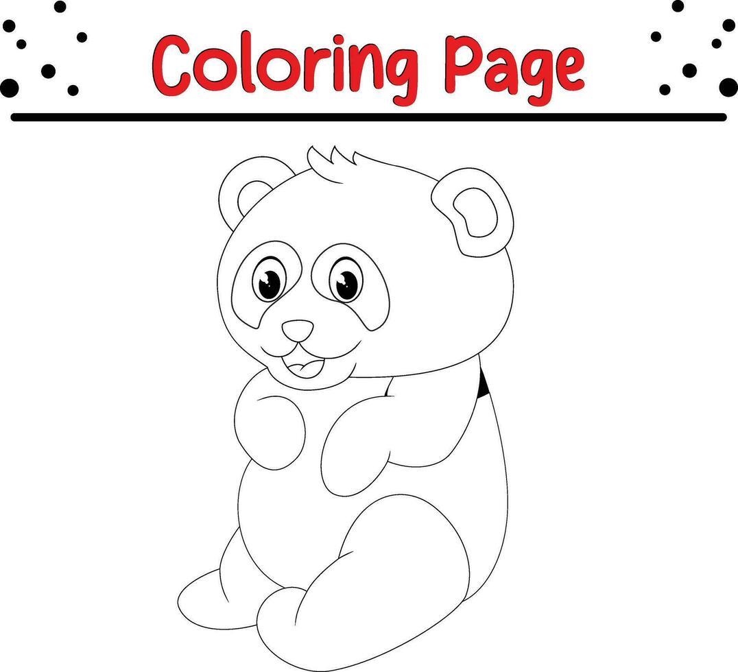 mignonne ours coloration page pour enfants. content animal coloration livre pour enfants. vecteur