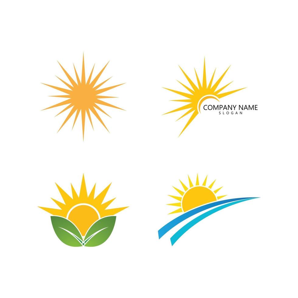 logo illustration soleil vecteur