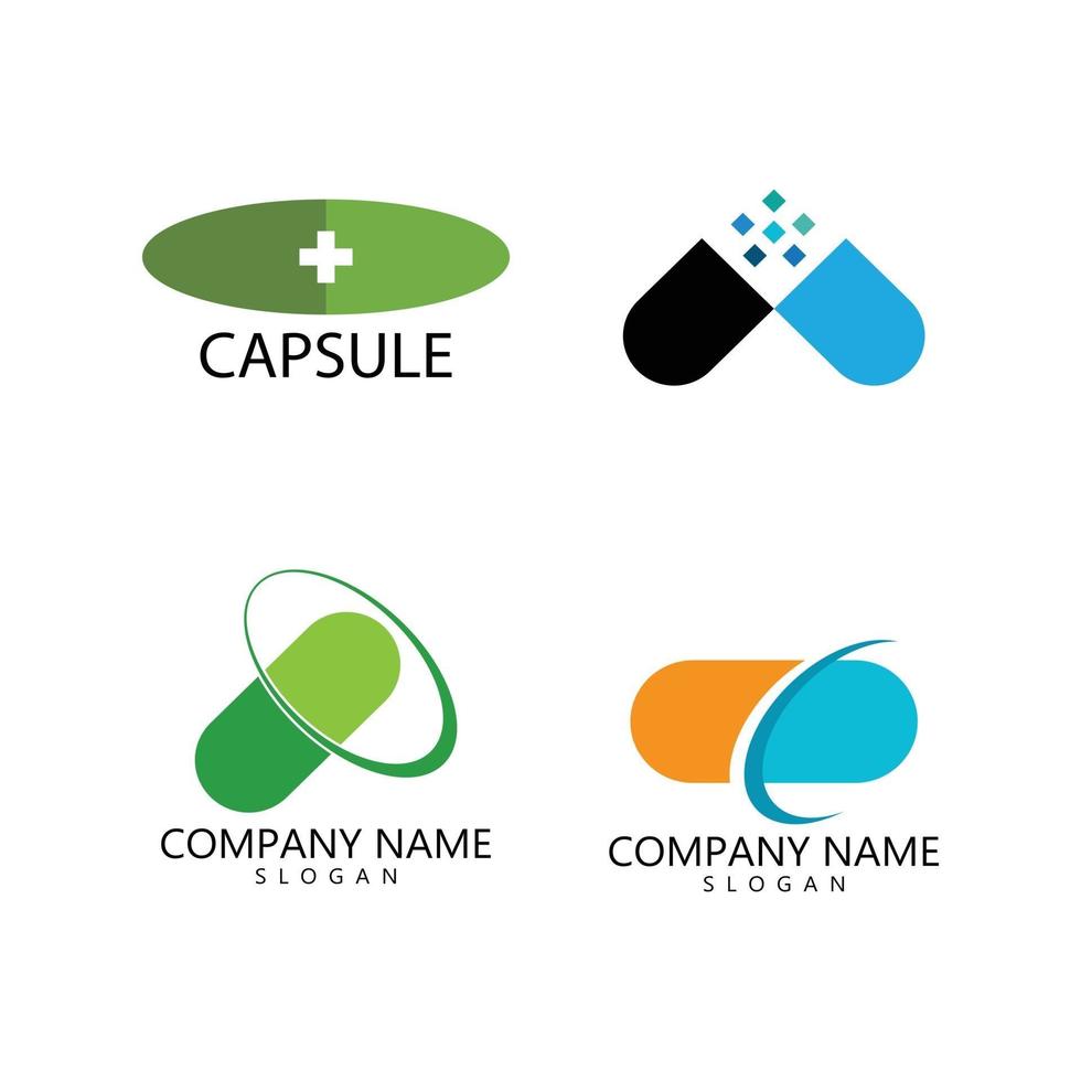 icône du logo de la capsule vecteur