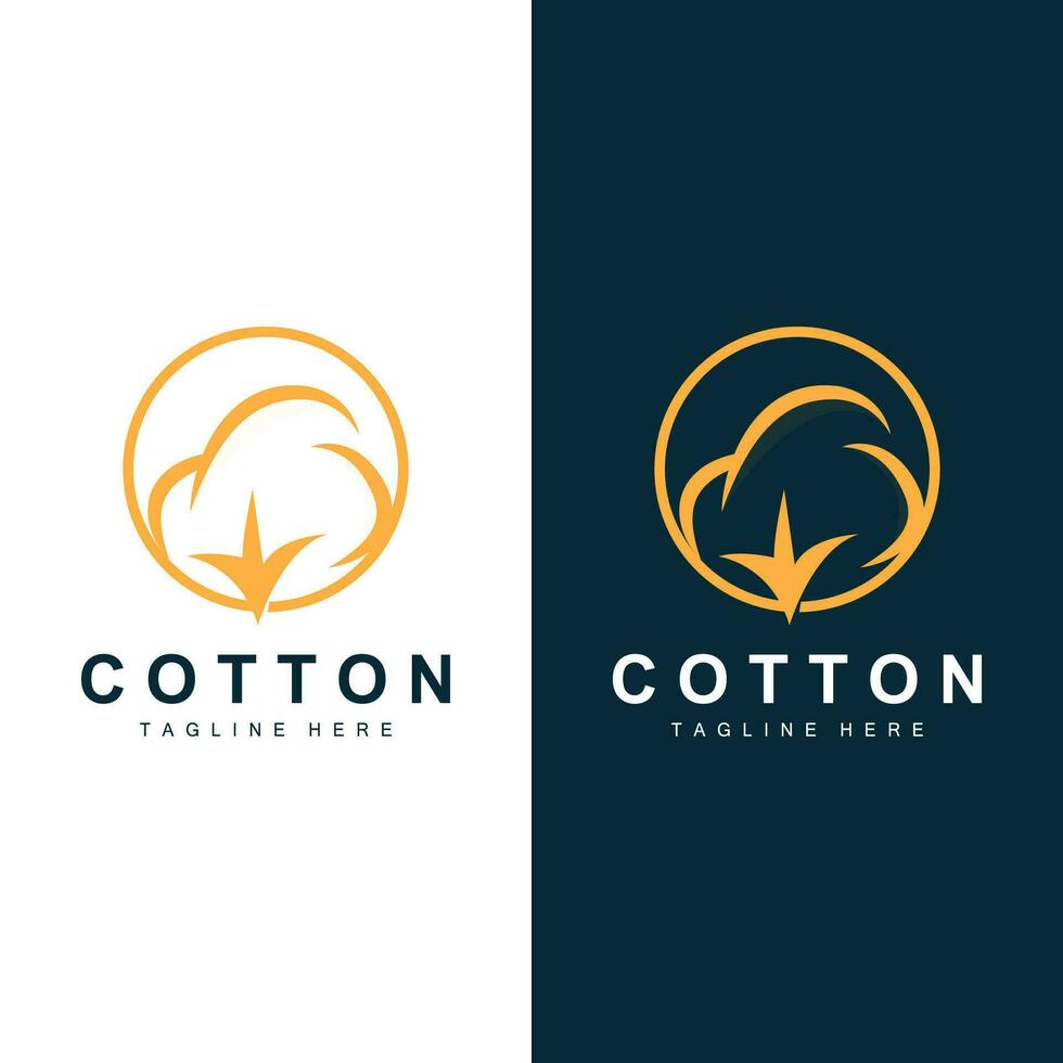 coton logo plante conception vecteur modèle symbole