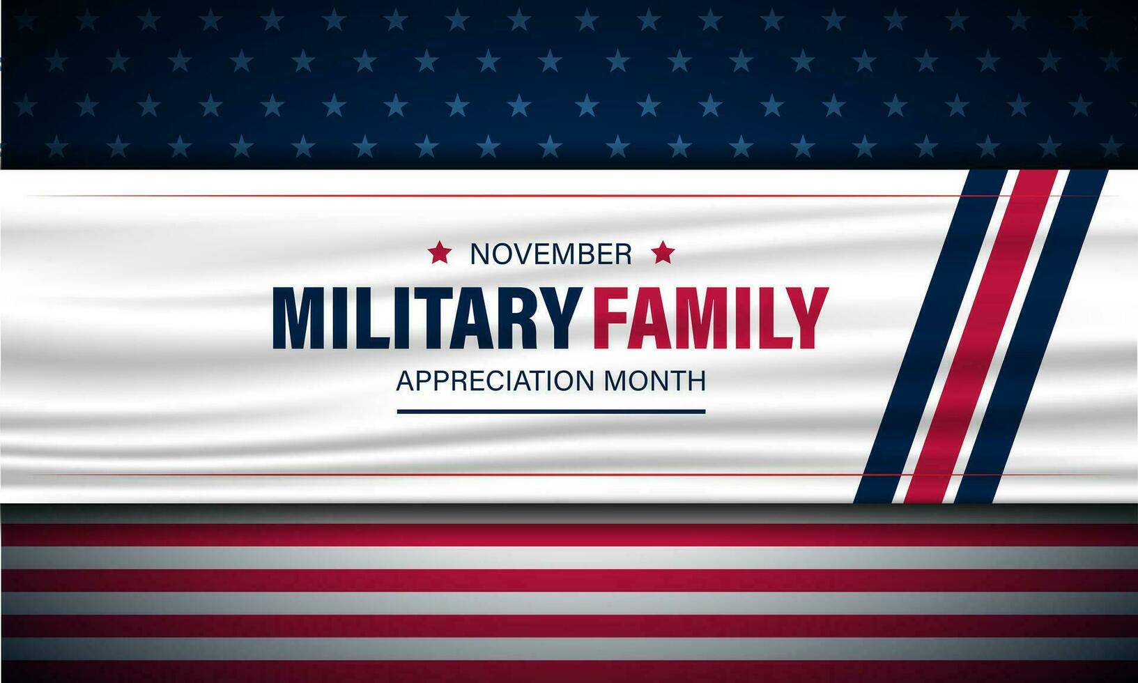 nationale militaire famille appréciation mois est novembre. Contexte vecteur illustration