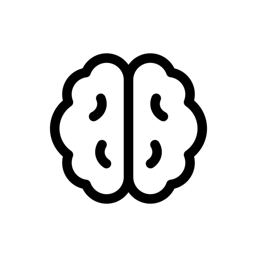 cerveau icône dans branché plat style isolé sur blanc Contexte. cerveau silhouette symbole pour votre site Internet conception, logo, application, ui. vecteur illustration, eps10.