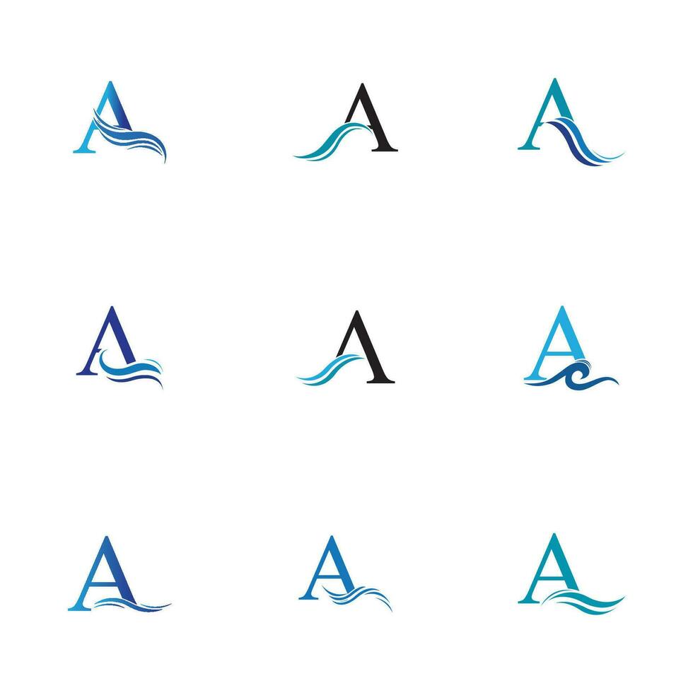 une lettre vague logo modèle vecteur illustration