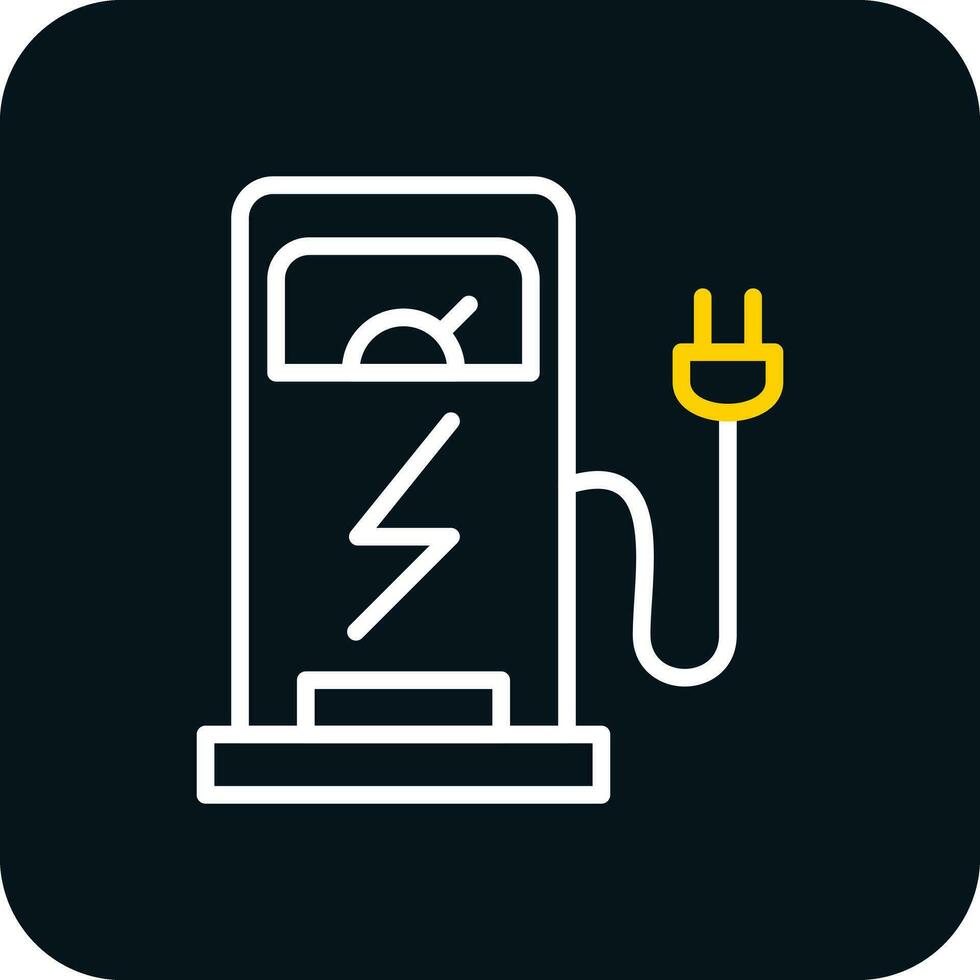 conception d'icône de vecteur de station de charge