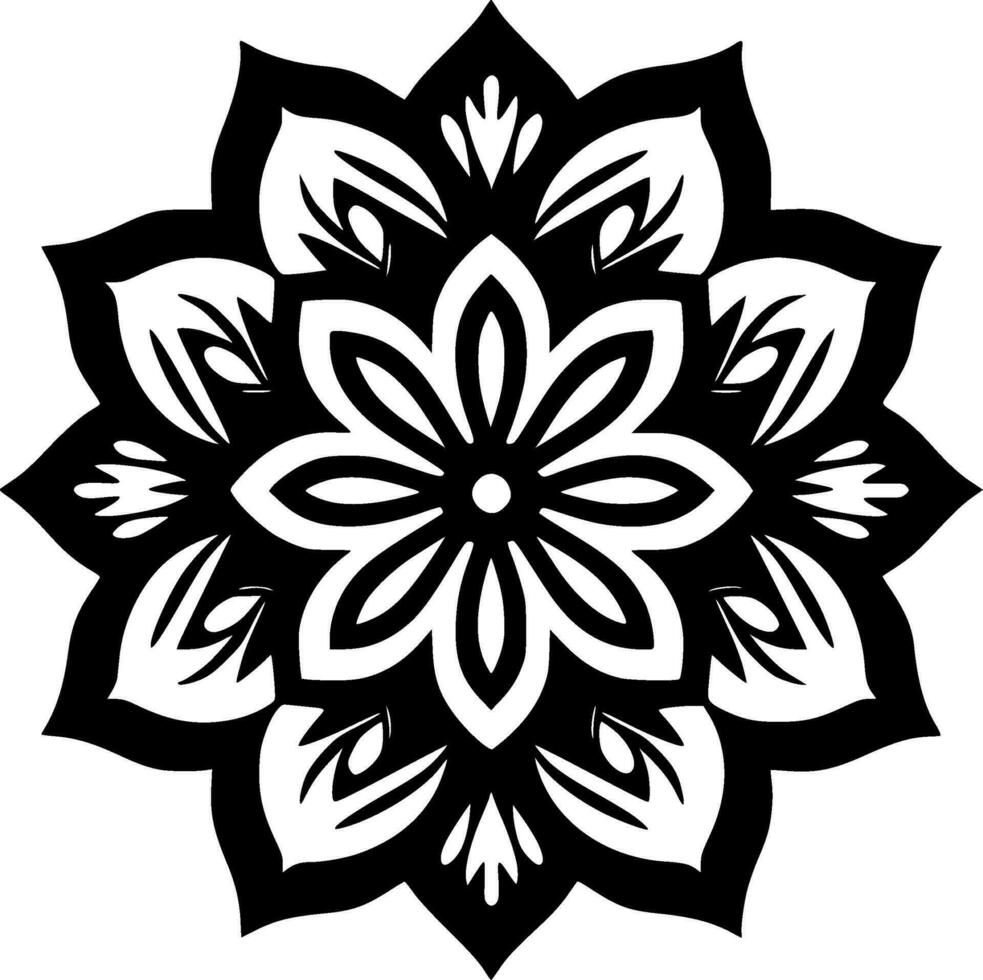 mandala - minimaliste et plat logo - vecteur illustration